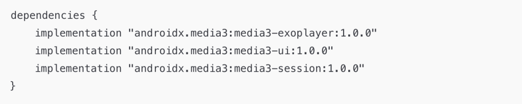 Media 3 Dependencies